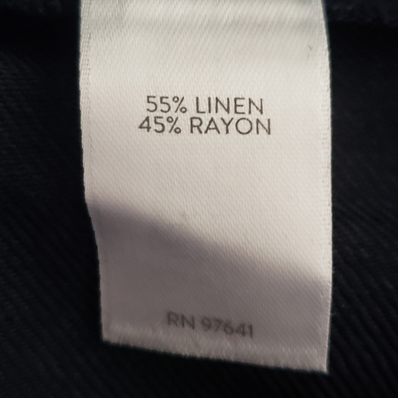 J. Jill Navy Blue and Red Linen Blend Pull-On Maxi Skirt - Picture 10 of 10